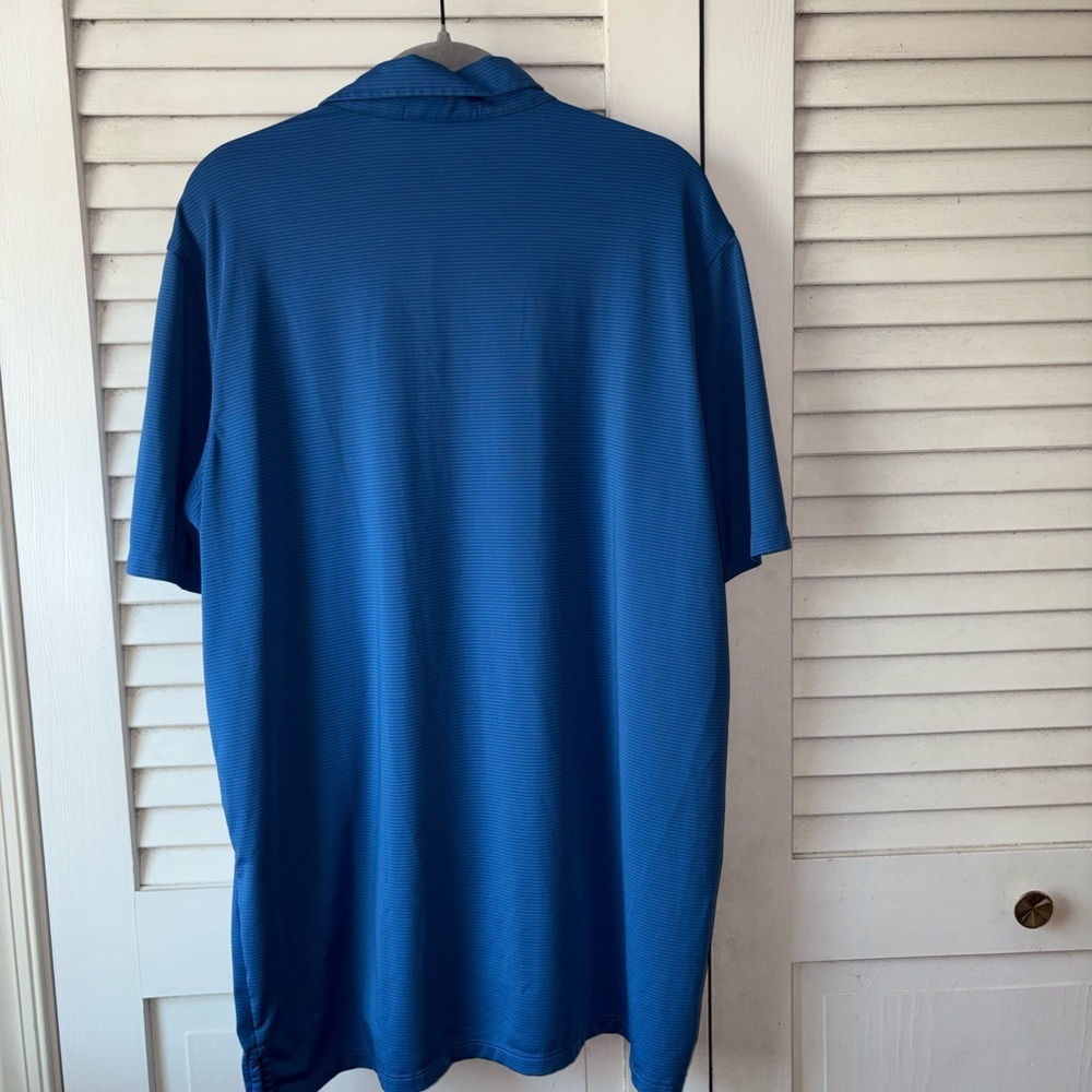 Greyson Performance Golf Polo XL Blue Micro Stripe Pink Trim - Picture 5 of 8